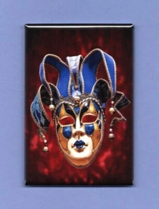 MASKE *KÜHLSCHRANKMAGNET* DRAMA KARNEVAL UMZUG KARNEVAL FEST KOSTÜM BUNT - Bild 1 von 2