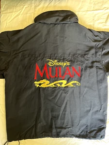 Mulan Disney Movie Promotional Embroidered Vintage 90s Jacket - Sz M Cast Crew - Picture 1 of 3
