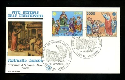 Postal History Vatican City FDC #C73-C74 UN World Communications Year 1983 - Image 1 of 2