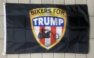 Bikers For Donald Trump 2024 Flag FREE SHIP Republican MAGA Save USA Sign 3x5' - Picture 1 of 1