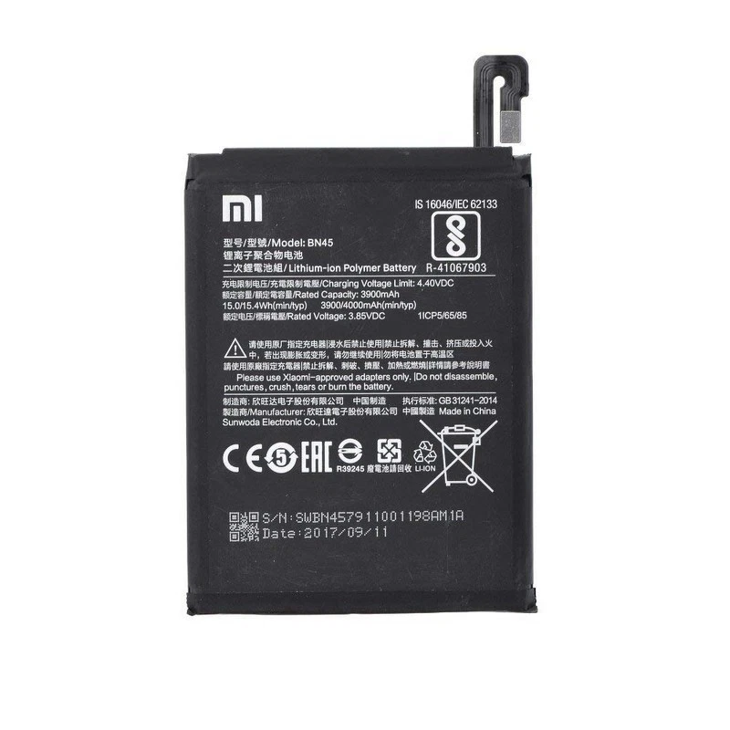 XIAOMI batteria originale BN45 Bulk PER Redmi note 5, MI 2S, mi 2 4000 mAh 3.85V - Imagen 1 de 1