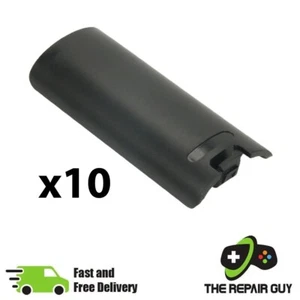 10x Nintendo Wii Remote Covers -Controller Back Battery Cover Black Replacement - Picture 1 of 1