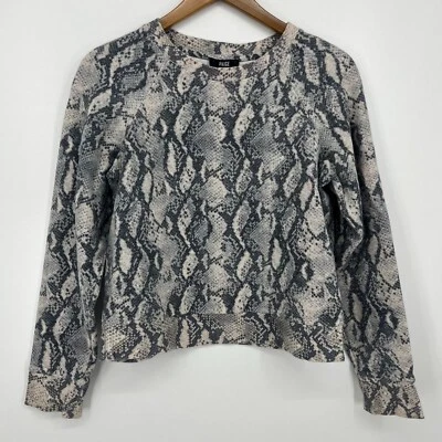 Sudadera Paige Para Mujer Talla S Gris Pitón Piel de Serpiente Cuello Redondo Foto 1 de 4