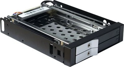 INTER-TECH IPC Wechselrahmen ST-2523 2x 2,5" Festplatten HDD SSD im 3,5" Schacht