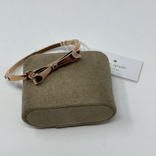 Bracciale Kate Spade Love Notes Take A Bow Cerniera Oro Rosa Nuovo con etichette