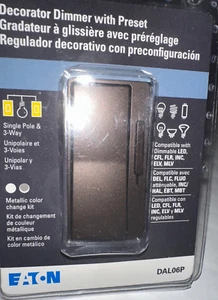 Eaton Decorator Dimmer with Preset Bronze DAL06P - Picture 1 of 6