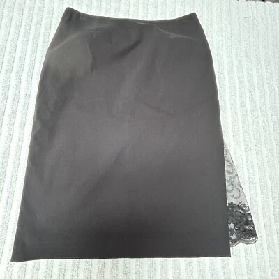 Hugo Buscati Collection Women's Career Pencil SkirtSize 8 Black Lace Detail Zip - Image 1 of 4