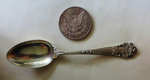 Fresh Sterling Tea Spoon In Towle's Georgian (Pierced) Pattern Free USA Shipping Cover