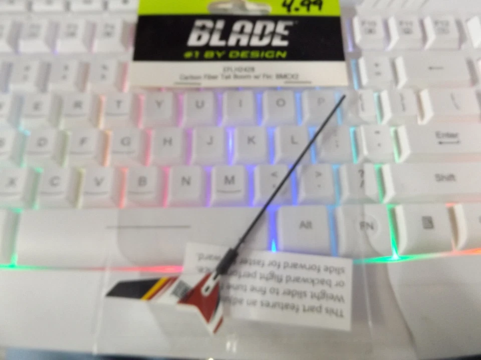 BLADE Carbon Fiber Tail Boom with Fin BMCX2 EFLH2428 Replacement Helicopter - Image 1 of 1