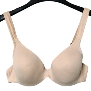 Barely There Underwire Bra Cotton Comfort Straps Light Beige Nude 36B - Picture 1 of 5