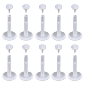 10pc 14G Bar Bioflex Push In Fit Clear Labret Monroe Lip Ear Retainer Piercing - Picture 1 of 4