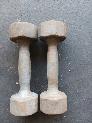 VTX by Troy Barbell & Fitness 5 lbs Cast Iron Hex Dumbbells Pair - Image 1 of 2