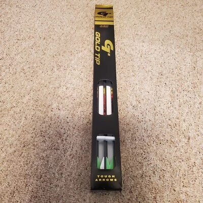 Punta Dorada Cinética 340 Columna 1/2 Docena Flechas Carbono Arco Caza Foto 1 de 4