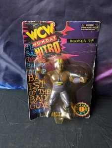 1997 WCW Monday Nitro Booker T Figure OSFTM Big Rubber Harlem Heat Purple  - Picture 1 of 2