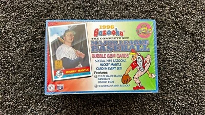1996 Topps Bazooka Bubble Gum MLB 132 Cards Full Set Sealed 1959 Mickey Mantle - Image 1 of 4