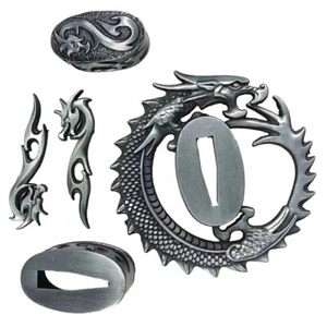 Un set spada parte guardia Tsuba Dragon raccordo per lama giapponese Katana Wakizashi - Foto 1 di 10