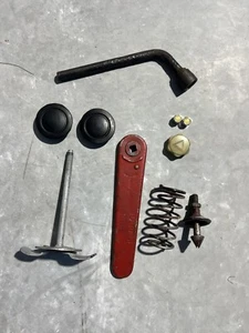 Vintage MG Midget Spare Tire Wheel Clamp Boot Jack Wrench Bonnet Spring Latch - Picture 1 of 1