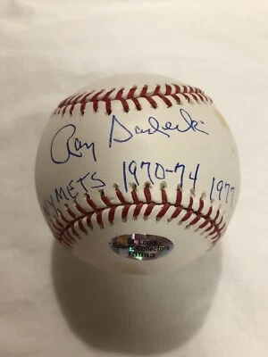 Ray Sadecki Atlanta Braves New York Mets 1970-74,1977 Autographed Baseball COA - Image 1 of 4