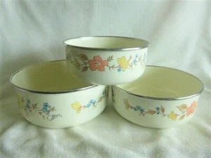 3 Nestschalen Set Emaille auf Metall Saltera Design Vintage Gourmet Himark 1984 - Bild 1 von 8
