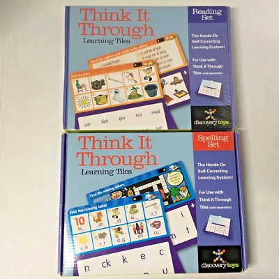 Discovery Toys THINK-IT-THROUGH Tile Set Early Learning Homeschool Spell Read - Image 1 of 4