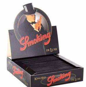 1 Caja Papeles Fumar DELUXE Tamaño King 25 x 33 Hojas Papel Largo De Luxe Delgado - Imagen 1 de 3