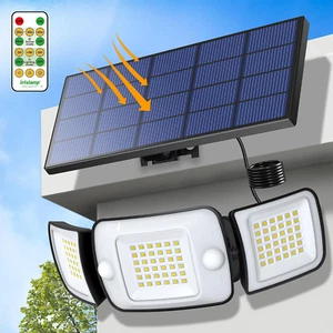 Solar Flood Lights Outdoor Waterproof, 6000Mah 1200LM Solar Powered Dual Motion - Picture 1 of 12
