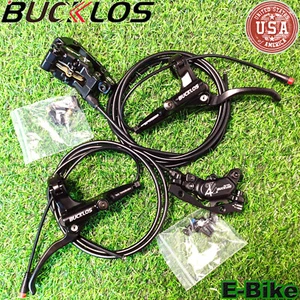 BUCKLOS E-Bike HD-E735 Hydraulic Disc Brake set Power Off 4-Pistons Front&Rear - Picture 1 of 13