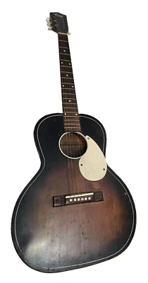 VINTAGE KAY ACOUSTIC GUITAR SUNBURST 6 STRING PARLOR FLAT TOP COLLECTIBLE MUSIC - Image 1 of 4