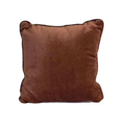 A15 Velvet Brown Square Shape Fabric Couch Sofa Cushion ws640 - Image 1 of 4
