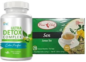 Colon Cleanse Detox Tea Set Weight Loss Tea Skinny Herbal Tea Fat Burn USA MADE - Picture 1 of 3