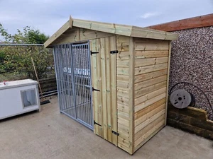 Single Dog Kennel 8x4ft / Cattery by Benchmark Kennels - Picture 1 of 7