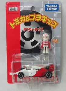 F1 Car Type #1 (White X Red) "Tomica & Plakids" Mini Car - Picture 1 of 1