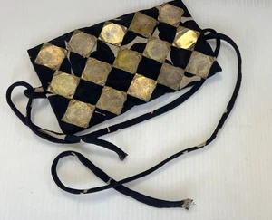Dries van Noten Seidenstoff mit Metall Manschette Armband schwarz Ethno - Bild 1 von 10