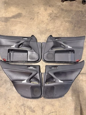 ☑️ Juego de paneles de puertas delanteras y traseras negras OEM Lexus IS250 IS350 LH RH Foto 1 de 4