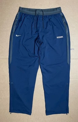 Nike Men’s XL UConn Huskies Mesh Lined Zip Ankle Athletic Pants Navy - Image 1 of 4