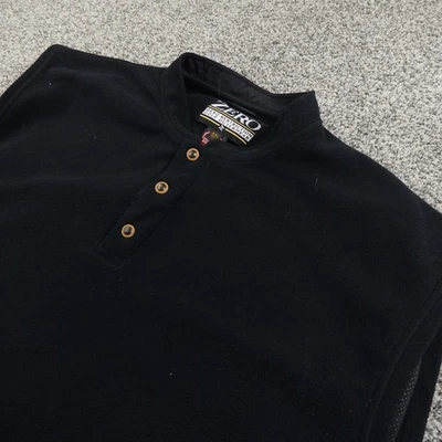 Zero Restriction Vest Mens 2XL Black Windstopper Fleece Golf Henley Pullover USA - Image 1 of 4