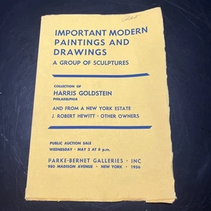 IMPORTANT MODERN PAINTINGS and DRAWINGS - Harris Goldstein PARKE BERNET Catalog - Picture 1 of 9