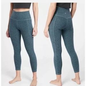 Athleta Salutation Stash II Textured Tight Damen M blau Leopard Sporthose - Bild 1 von 6