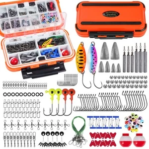 210pcs Fishing Accessories Kit, Double-layer Organized Fishing Tackle Box wit... - Picture 1 of 7