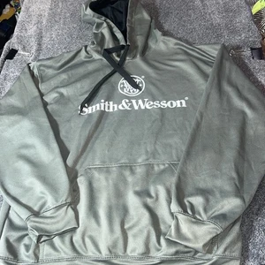 Vintage Y2K Smith & Wesson Firearms Boxy Spellout Promo Hoodie Size Large - Bild 1 von 7