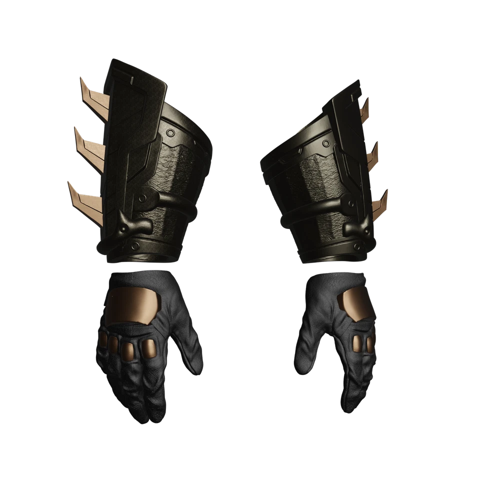 1/12 Scale Action Figure Wrists and Hands: Dark Knight (KYB Man Bat) - Image 1 of 1