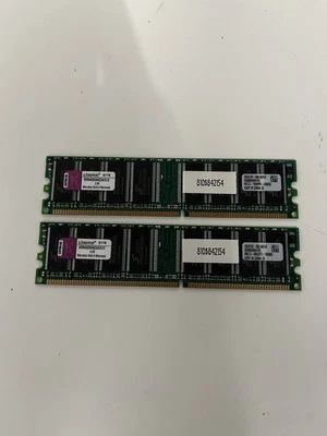 Set Of 2 Kingston Technologies KVR400X64C3A/512 512MB DDR-400MHz 184 Pin Ram   - Image 1 of 4