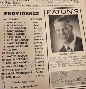 WAYNE LARKIN SIGNED AUTOGRAMM SCHNITT HOCKEY PROVIDENCE REDS NY RANGERS D1968 WHL - Bild 1 von 2