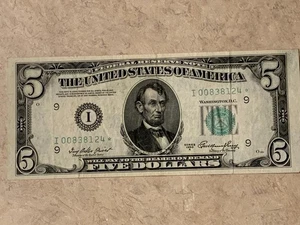 1950A FRN $5 Star Note From Minneapolis Dist. Scarce  VF Condition SKU#37541 - Picture 1 of 4