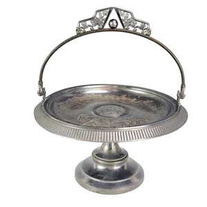 Pairpoint Vierfach Teller Brautkorb #1223 geätzte Vögel Blumen 10" Schüssel - Bild 1 von 9