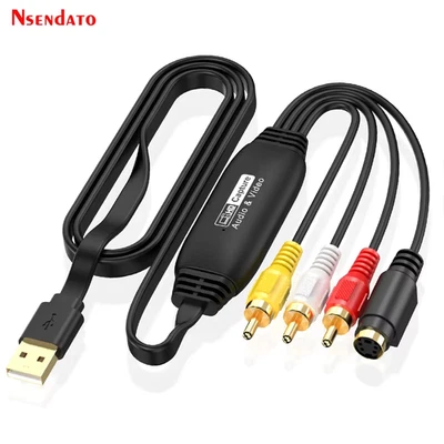 USB Video Capture Card 1080P AV RCA to USB Converter for VHS VCR DVD TV Mac PC - Image 1 of 4