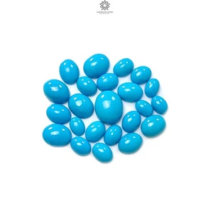Lote de 23 piezas de piedras preciosas turquesa azul natural talladas a mano ovaladas 7*5 mm - 12*10 - Imagen 1 de 5