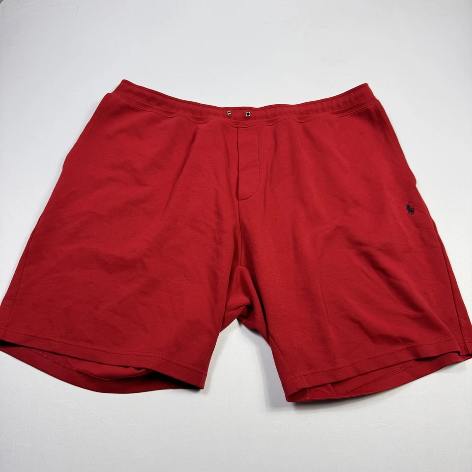 Polo Ralph Lauren Pantalones Cortos Para Hombres 4XB Rojo Tejido Salón Prendas para Dormir Pijama Grande Alto Foto 1 de 4