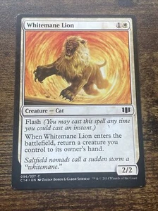 Whitemane Lion 096/337 Commander 2014 MTG Magic The Gathering L9505* - Picture 1 of 2