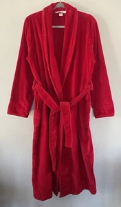 Victoria Secret Rojo Algodón Terry Bata XS/S Bolsillos Corbata Cinturón Usado en Excelente Condición - Imagen 1 de 8